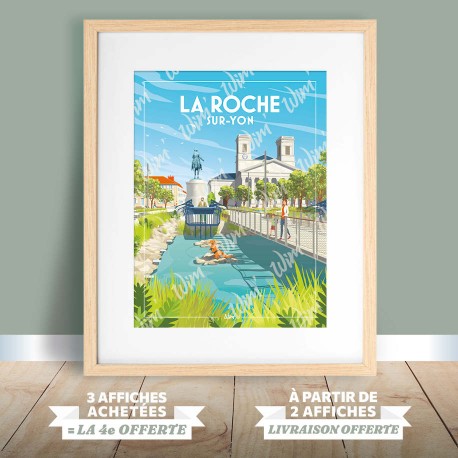 Affiche La Roche sur Yon - "Place Napoléon"