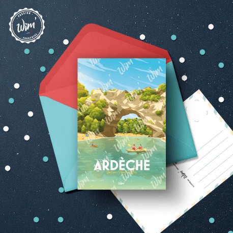 Ardèche - "Vallon-Pont-d'Arc" Postcard  / 10x15cm