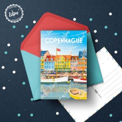 Carte Postale Copenhague  /  10x15cm