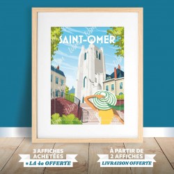 Affiche Saint-Omer - "La Cathédrale"