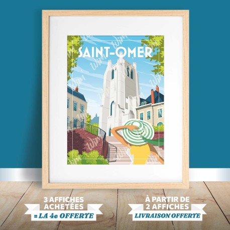 Affiche Saint-Omer - "La Cathédrale"