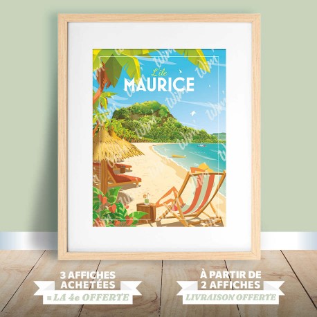 Affiche L'île Maurice