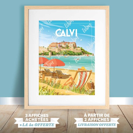 Affiche Calvi - Détente à Calvi