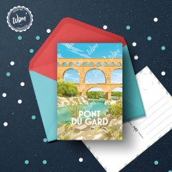 Carte Postale Gard - "Pont du Gard"  /  10x15cm