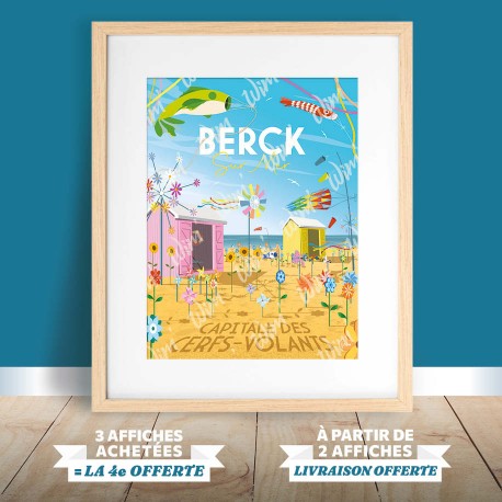 Affiche Berck-sur-Mer - "Passion Cerfs-Volants"