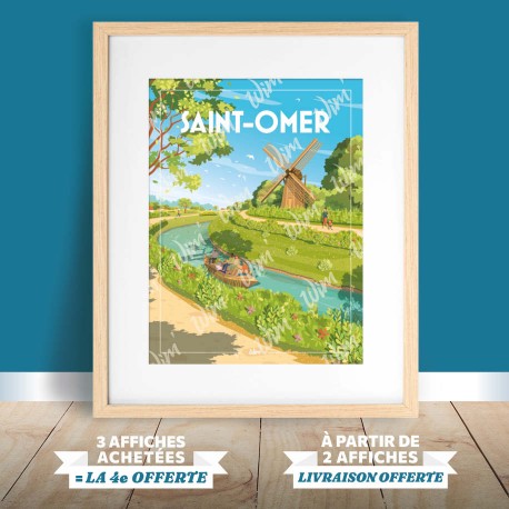 Affiche Saint-Omer - "Moulin de l'Aile"
