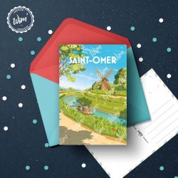 Saint-Omer - "Moulin de l'Aile" Postcard  / 10x15cm