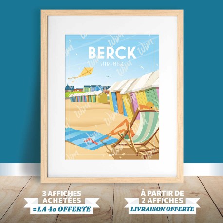Affiche Berck-Sur-Mer - "Berck Plage"