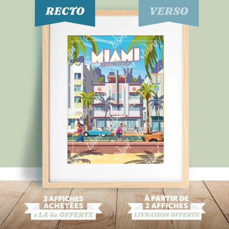 Miami - "Ocean Drive" Recto/Verso Poster