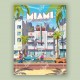 Affiche Miami - "Ocean Drive" Recto/Verso