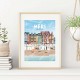 Affiche Mers-les-Bains - "Détente"