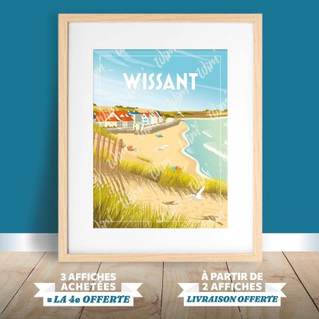 Affiche Wissant - "Plage"