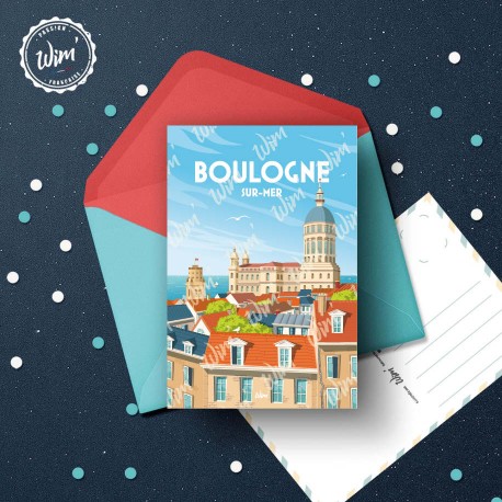 Carte postale Boulogne-sur-Mer - "Du côté de Boulogne" / 10x15cm