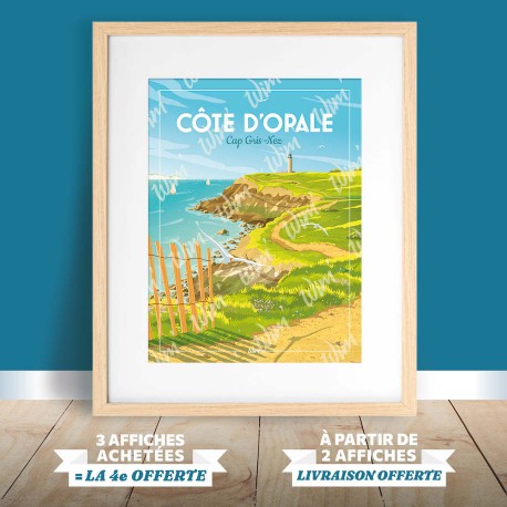 Affiche Côte d'Opale - Le Cap Gris-Nez