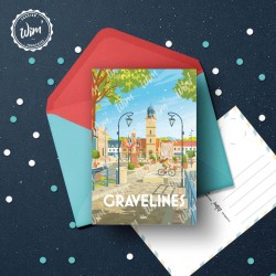Gravelines - "Détente à Gravelines" Postcard  / 10x15cm