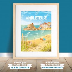 Affiche Ambleteuse - "Détente à Ambleteuse"
