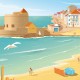 Affiche Ambleteuse - "Détente à Ambleteuse"