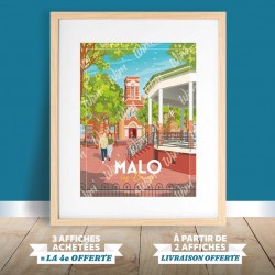 Malo-les-Bains - "Place Turenne" Poster