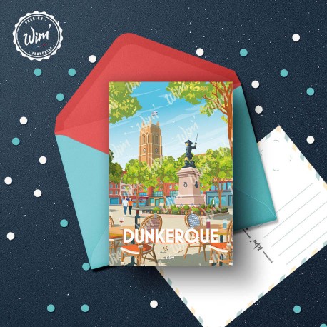 Dunkerque - "Place Jean Bart" Postcard  / 10x15cm