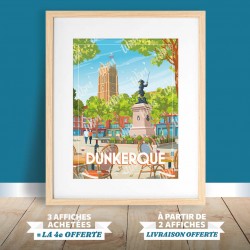 Dunkerque - "Place Jean Bart" Poster
