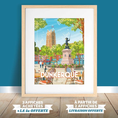 Dunkerque - "Place Jean Bart" Poster