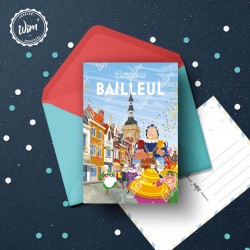 Bailleul - "Le carnaval" Postcard  / 10x15cm