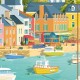 Affiche Bretagne - "Balade en Bretagne"