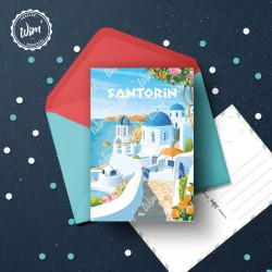 Carte Postale Santorin  /  10x15cm