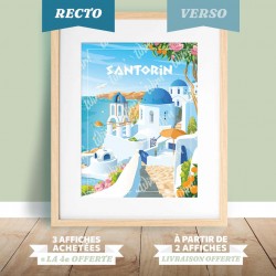 Affiche Santorin
