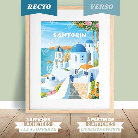 Affiche Santorin