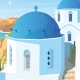 Affiche Santorin