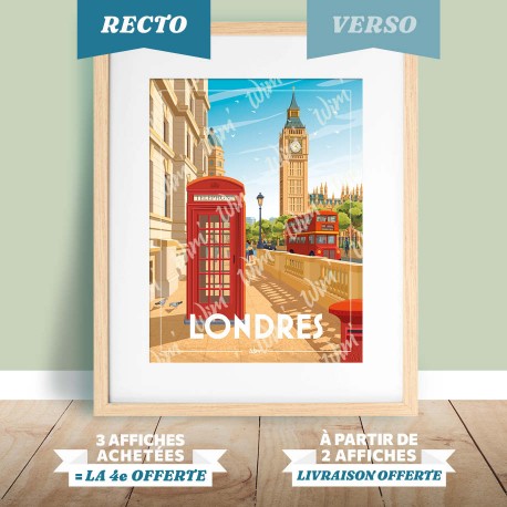 Affiche Londres - "Balade à Londres""