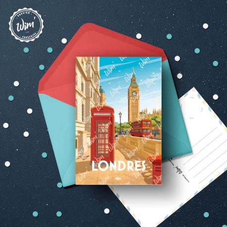 Londres - "Balade à Londres" Postcard  / 10x15cm