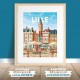 Lille - "Détente sur la Grand'Place" Poster