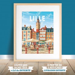 Affiche Lille - "Détente sur la Grand'Place"
