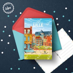 Carte Postale Lille - "Mon Vieux lille"  /  10x15cm