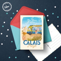 Calais - "Glaces" Postcard  / 10x15cm