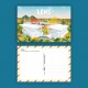 Lens - "Le stade" Postcard  / 10x15cm