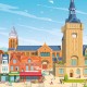 Affiche Bailleul - "Grand'place"