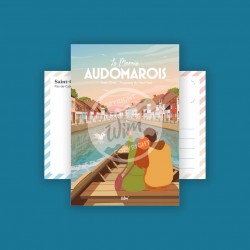 Carte postale Saint-Omer - "Faubourg du Haut-Pont" / 10x15cm