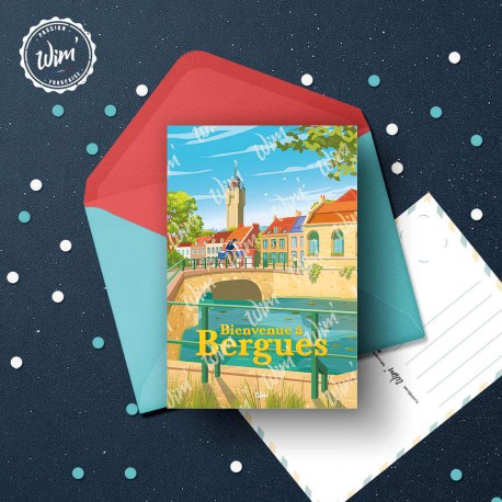 Bergues - "Bienvenue à Bergues" Postcard  / 10x15cm