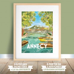 Annecy - "Promenade au Pont des Amours" Poster