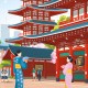 Affiche Tokyo - "Sensō-ji"