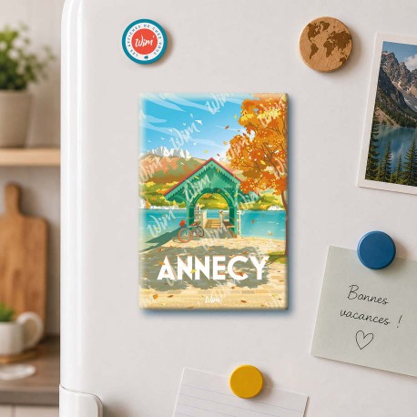 Annecy - "Balade au bord du lac" Magnet