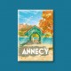 Annecy - "Balade au bord du lac" Magnet