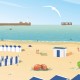 Affiche Boulogne-sur-Mer - "La plage" Recto/Verso
