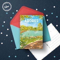Carte Postale Ardres - "Le lac d'Ardres"  /  10x15cm