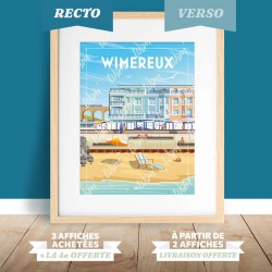 Affiche Wimereux - "Le pont" - Polyptyque 1/5