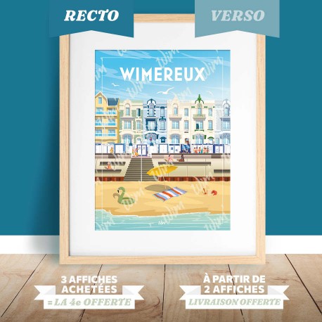 Affiche Wimereux - "La Goélette" - Polyptyque 2/5