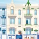 Affiche Wimereux - "La Goélette" - Polyptyque 2/5